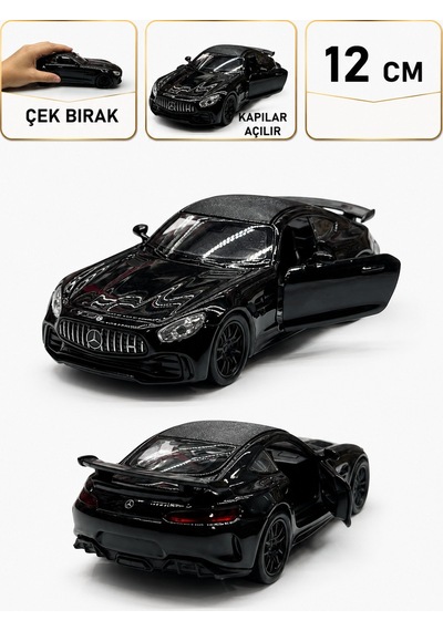 1:36 Ölçek Mercedes Amg Gt Metal Model Araba - Siyah