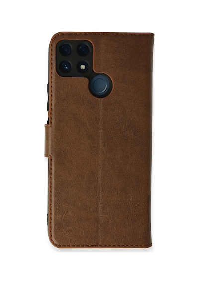 Realme C25 Kılıf Trend S Plus Kapaklı Kılıf - Taba