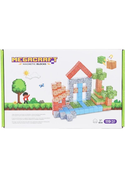Minecraft Orman Temalı 119 Parça Manyetik Bloklar