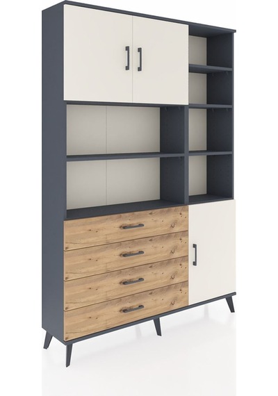 Arges Dolap 9 Raflı 4 Çekmeceli 3 Kapaklı 132x30x195 Antrasit-aytaşı/çam Aytası/atlas Çam Arges Dolap 9 Raflı 4 Çekmeceli 3 Kapaklı 132x30x195 Antrasit-aytaşı/çam Aytası/atlas Çam