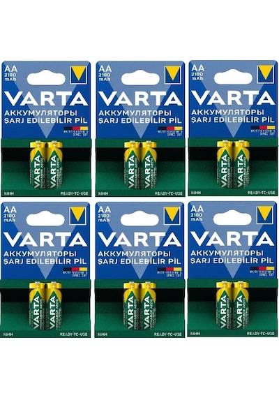 Varta 56706 2100 mAh AA Ni-MH Şarj Edilebilir Kalem Pil 2 x 6'lı
