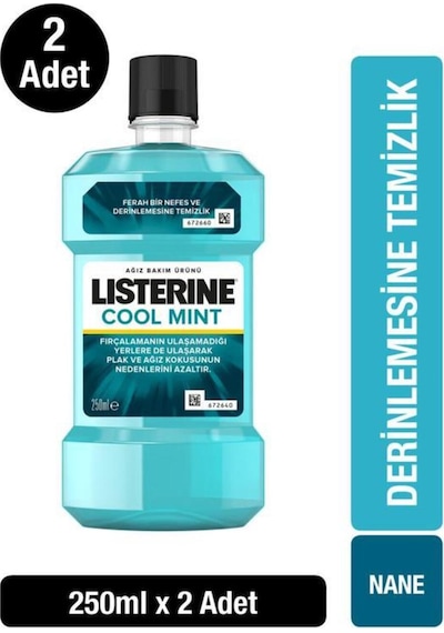 Listerine Cool Mint Ağız Bakım Suyu 2 x 250 ML