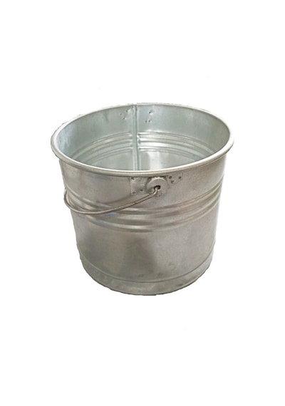 Onurçeşitpazarı Metal Galvaniz Su Kovası 29 Cm Yuvarlak Su, Süt Kovası Diğer