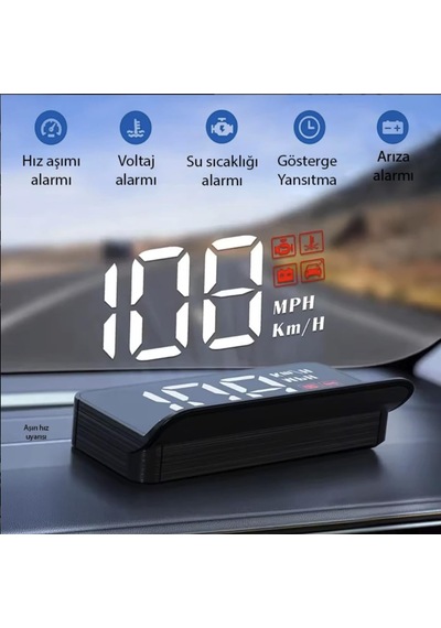 Head Up Display Ön Cam Sanal Gösterge Ekranı Hız Göstergesi Yağ Turbo Basınç Göstergesi