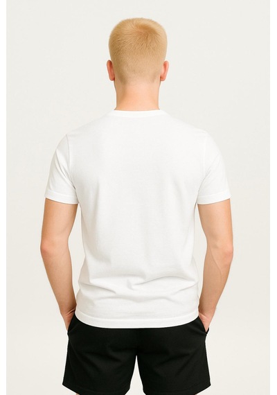 Axxel Erkek Beyaz Kısa Kollu T-shirt-d405 Beyaz