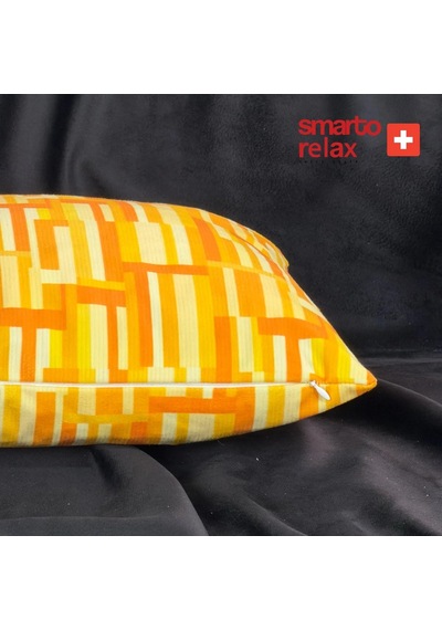 Smarto Relax Içi Dolgulu Kırlent 45x45 Cm Kare Salon & Berjer Kırlenti Sarı - Turuncu