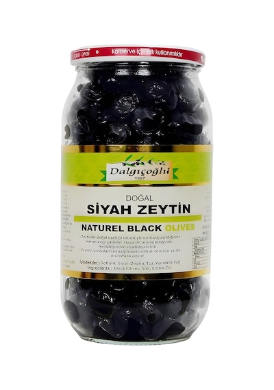 Dalgıçoğlu Siyah Zeytin Az Tuzlu Diri Orta Etli Mega Cam 700 G