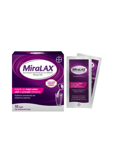 Miralax Oral Solüsyon Hazırlamak İçin Toz Laksatif Makrogol 3350