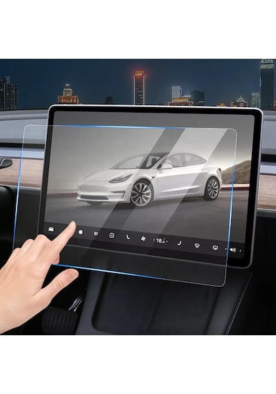 Tesla Model Y Araç Multimedya Ekran Koruyucu Temperli Cam