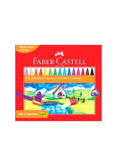 5 Adet Faber-castell Silinebilir Mum Boya 15'li Diğer
