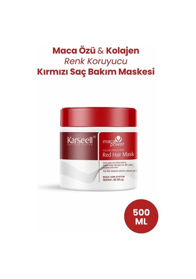 Kızıl Saçlar İçin Maca Özlü Red Hair Kırmızı Saç Maskesi 500 Ml - 865393180