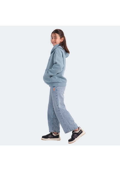 Slazenger LENE Çocuk Kapüşonlu Cepli Mavi Sweatshirt