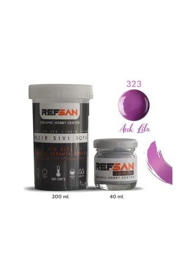 Hazır Çini ve Seramik Boyası 323 Açık Lila 40 Ml