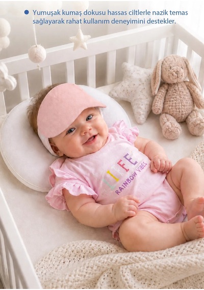 Babyjem Kepçe Kulak Önleyici ve Uyku Bandı Pudra