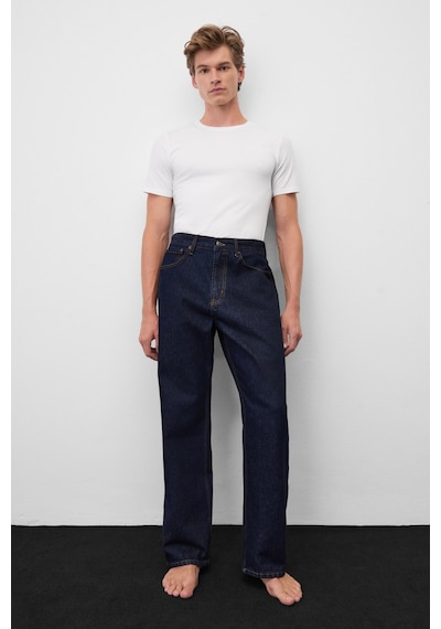 Grımelange Grimelange Ryder Erkek Loose Fit Koyu Lacivert Jeans