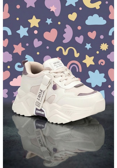 Dark Seer Kids Ds K 2051 Sneaker 2025 Kız Çocuk Bej-mor