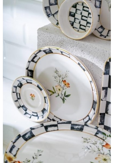 Acar Peony 53 Parça Kahvaltı Takımı Sr-07793 Çok Renkli