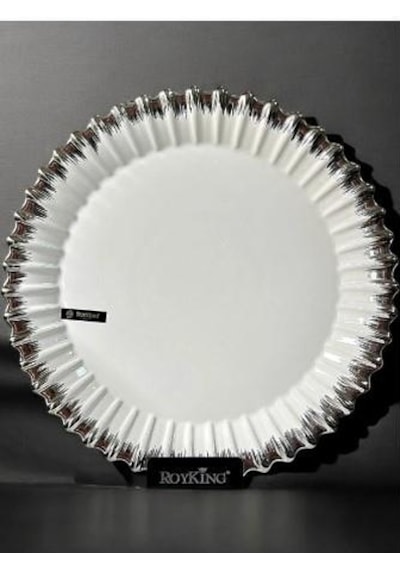 Roy King Line Silver Yuvarlak Sunum Tabak 33 Cm Gbs 010