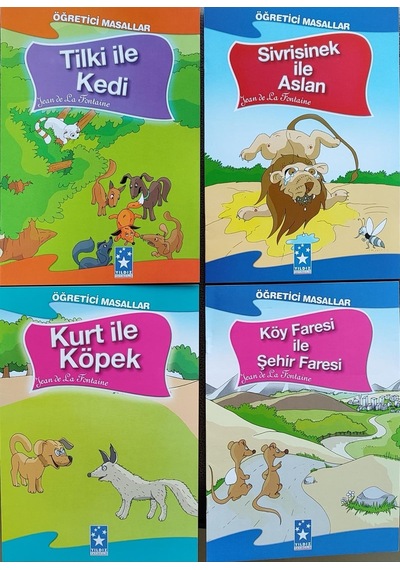 La Fontaine Masalları Seti 1. Sınıflar İçin Büyük Boy Resimli 15 Kitap