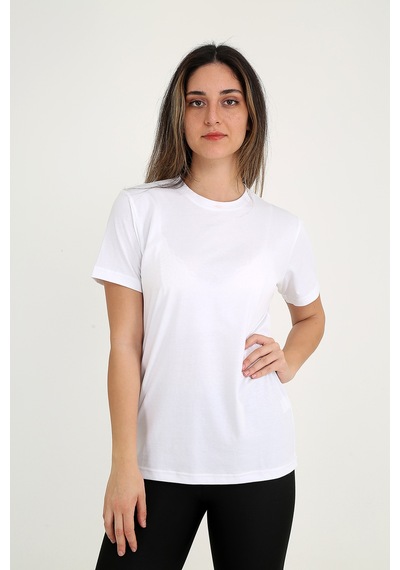 Rubadi Kadın Beyaz Tişört - %100 Pamuklu Bisiklet Yaka Kısa Kollu Baskısız Düz Renk Basic Model Rubadi Kadın Beyaz Tişört - %100 Pamuklu Bisiklet Yaka Kısa Kollu Baskısız Düz Renk Basic Model