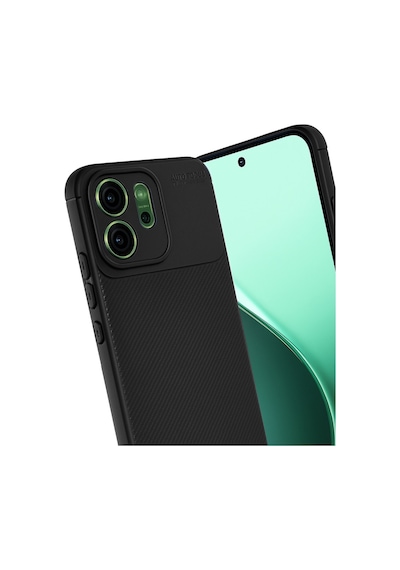 Newface Oppo Reno 14f Auto Focus Karbon Kapak - Siyah Siyah