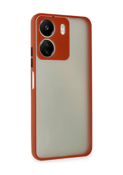 Newface - 238 - Xiaomi Redmi 13c Kılıf Montreal Silikon Kapak - Edntrend - - Kırmızı