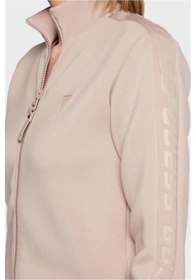Guess Önde Fermuarlı Kadın Sweatshirt Pudra