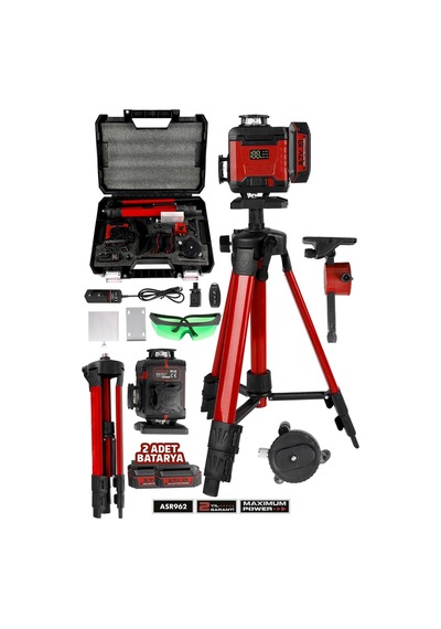 Assur Asr928 360 16 Köşe Tripod'lu Lazer Metre Hizalama Kırmızı