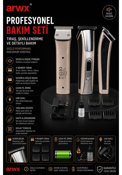 Erkek 128 Saç Sakal Tıraş Makinesi Kalitenin Adresi 1 - 2 Saat