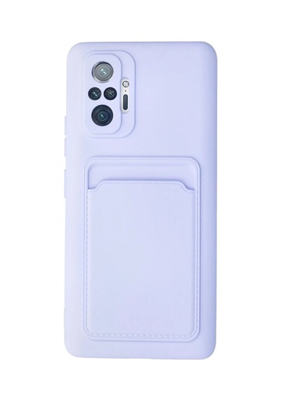 Xiaomi Redmi Note 10 Pro Uyumlu Kılıf Kelvin Kartvizitli Silikon - Lila