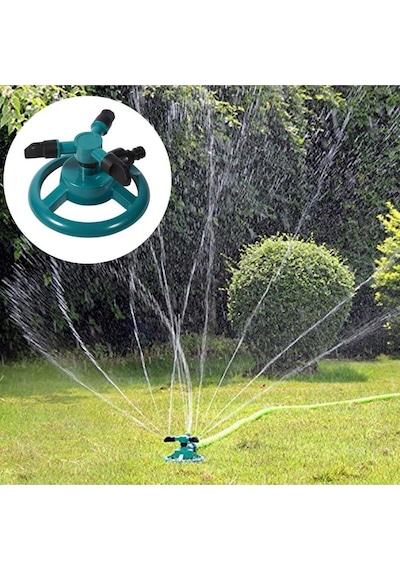 Wuvera Ayarlanabilir Otomatik 360 Dönebilen 12 Kanal Nozullu Çim Bahçe Sulama Sprinkler Fıskiye