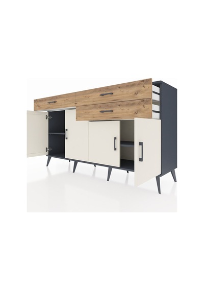 Hyperion Konsol 2 Raflı 3 Çekmeceli 4 Kapaklı 176x44x99 Antrasit- Antrasit-aytaşı/çam Hyperion Konsol 2 Raflı 3 Çekmeceli 4 Kapaklı 176x44x99 Antrasit- Antrasit-aytaşı/çam