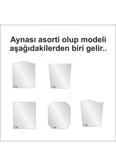 Çoklu 7 Parça 50X40Cm Büyük Otel Banyo Cafe Wc Tuvalet Ayna Seti Şeffaf