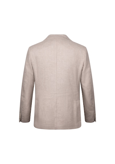 Hatemoğlu Bej Regular Fit Mono Yaka Casual Keten Ceket 14202023c009 G72 1852623 Bej