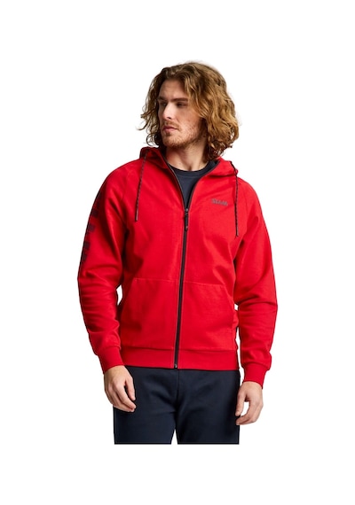 Slam Slam Logo Fz Hoodie Erkek Kırmızı Sweatshirt W07 Kırmızı