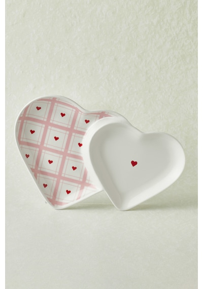 Karaca Heart To Heart Kalp Detaylı Sunumluk 26 Cm Beyaz