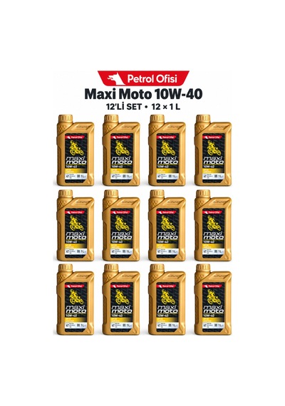 Petrol Ofisi Maxi Moto 10w-40 12 Adet X 1 L