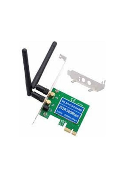 Masaüstü Pc için PCI E 300Mbps Mini PCI Çift Anten Wifi Kart Pce