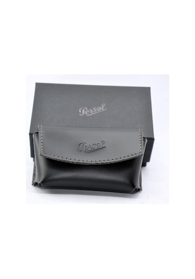 Black Leather Case Vıntage Siyah Deri Katlanır Gözlük Güneş Gözlüğü Saklama Kutusu Kılıf