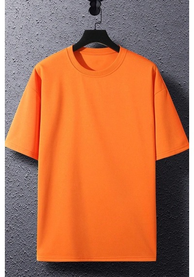Uyguntarz Unisex Knowledge İs Power Baskılı Tasarım Tshirt Turuncu