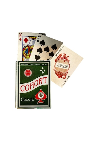 Green Cohorts Vintage Casino Tarzı Oyun İskambil Kartı