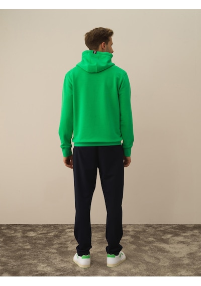 Xint Yeşil Regular Fit Kapüşonlu Pamuklu Sweatshirt 300305