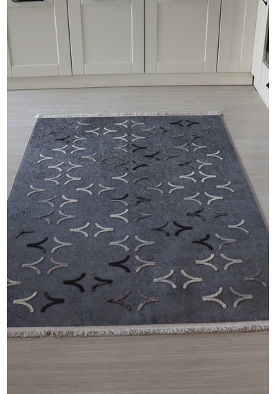 Arte Gri Kilim Dekoratif Salon Halısı Makinada Yıkanab... Gri