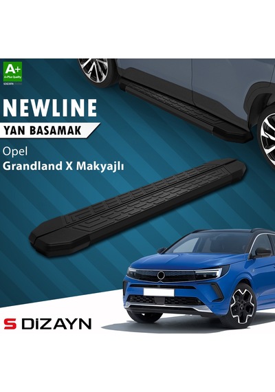 S-dizayn Opel Grandland X Makyajlı Hybrid Newline Siyah Yan Basamak 183 Cm 2021-2024 A+ Kalite