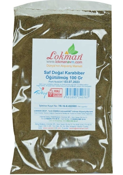 Karabiber Doğal Öğütülmüş Saf 100 Gr Paket - Elm-01-333110