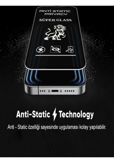 Xiaomi Uyumlu Poco C40 Tam Kaplayan Anti Statik Hayalet Süper Cam Ekran Koruyucu
