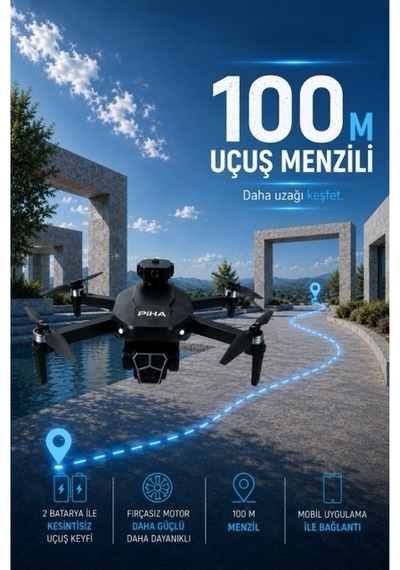 S130 Drone 2Batarya&30Dakika Uçuş 720p Çift Kamera Engelden Kaçınma Drone