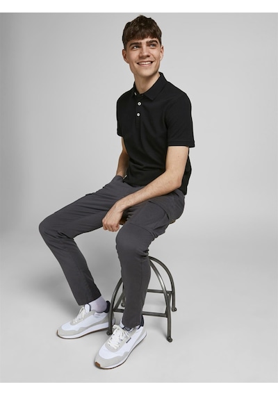 Jack & Jones Jjepaulos Erkek T-shirt 12136668 Black Siyah