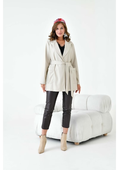 Ftz Kadın Deri Ceket Beige 30917-beige Bej