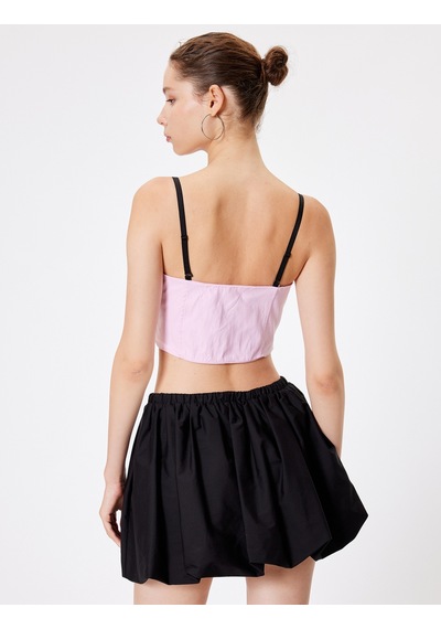 Koton Crop Korse Görünümlü Büstiyer Çıkarılabilir İp Askılı Dantel Detaylı Slim Fit Pembe 4sal30079ıw Gül Koton Crop Korse Görünümlü Büstiyer Çıkarılabilir İp Askılı Dantel Detaylı Slim Fit Pembe 4sal30079ıw Gül